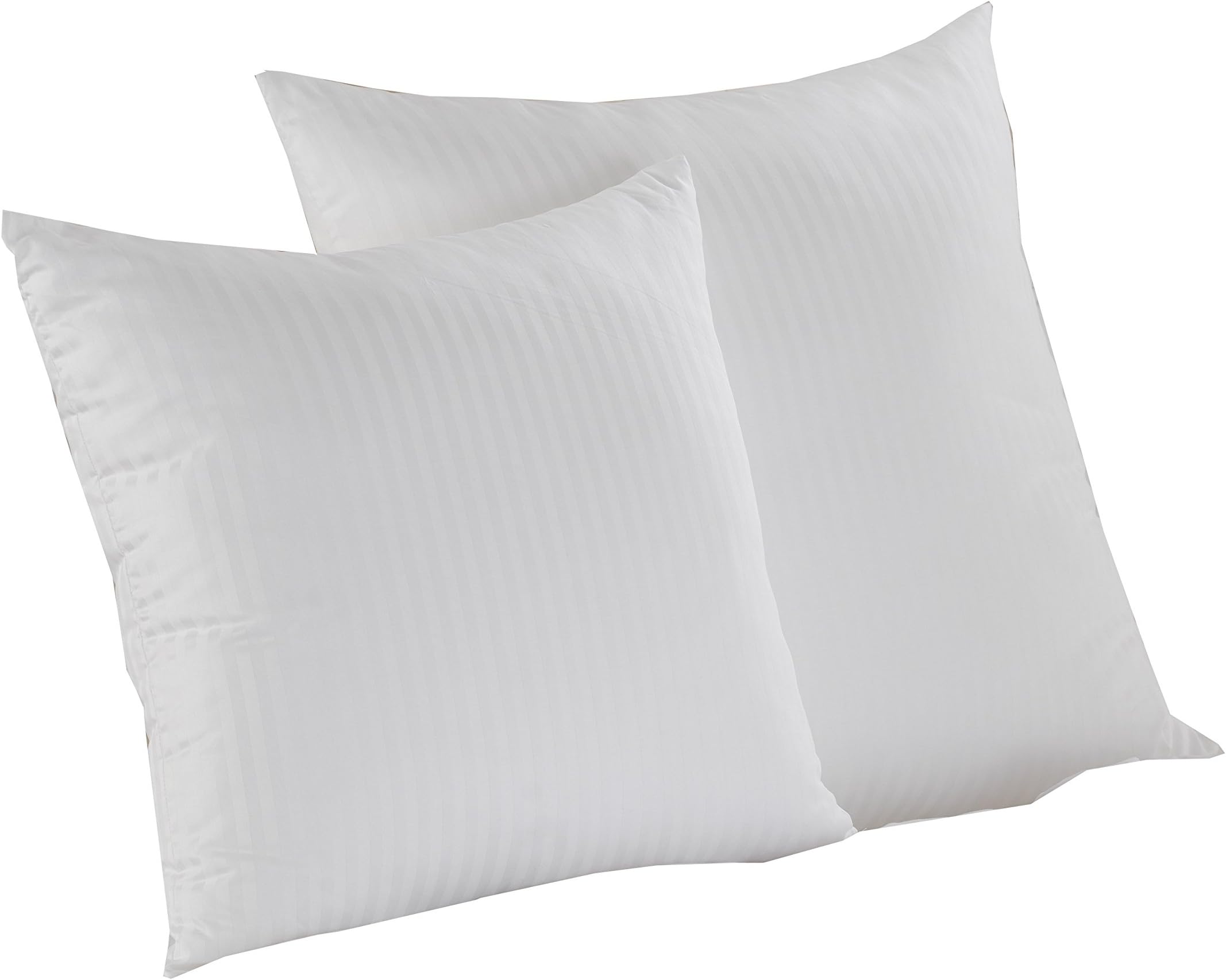 Lancashire Textiles 4 Pack Luxury 16" x 16" Luxury Satin Stripe Cushion Pads with Super Bounce Polyester FibreOEKO-TEX STANDARD 100