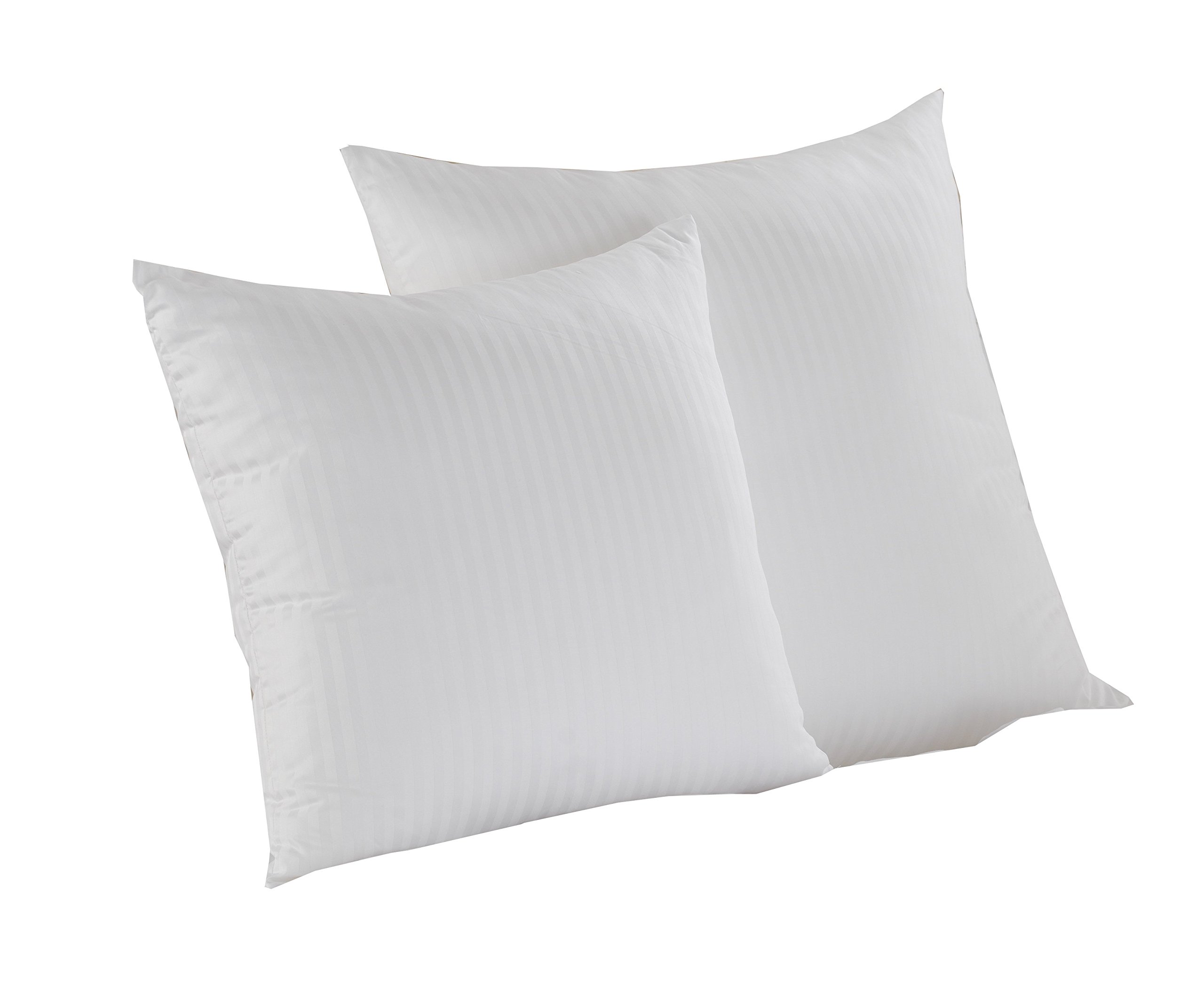 Lancashire Textiles 4 Pack Luxury 16" x 16" Luxury Satin Stripe Cushion Pads with Super Bounce Polyester FibreOEKO-TEX STANDARD 100