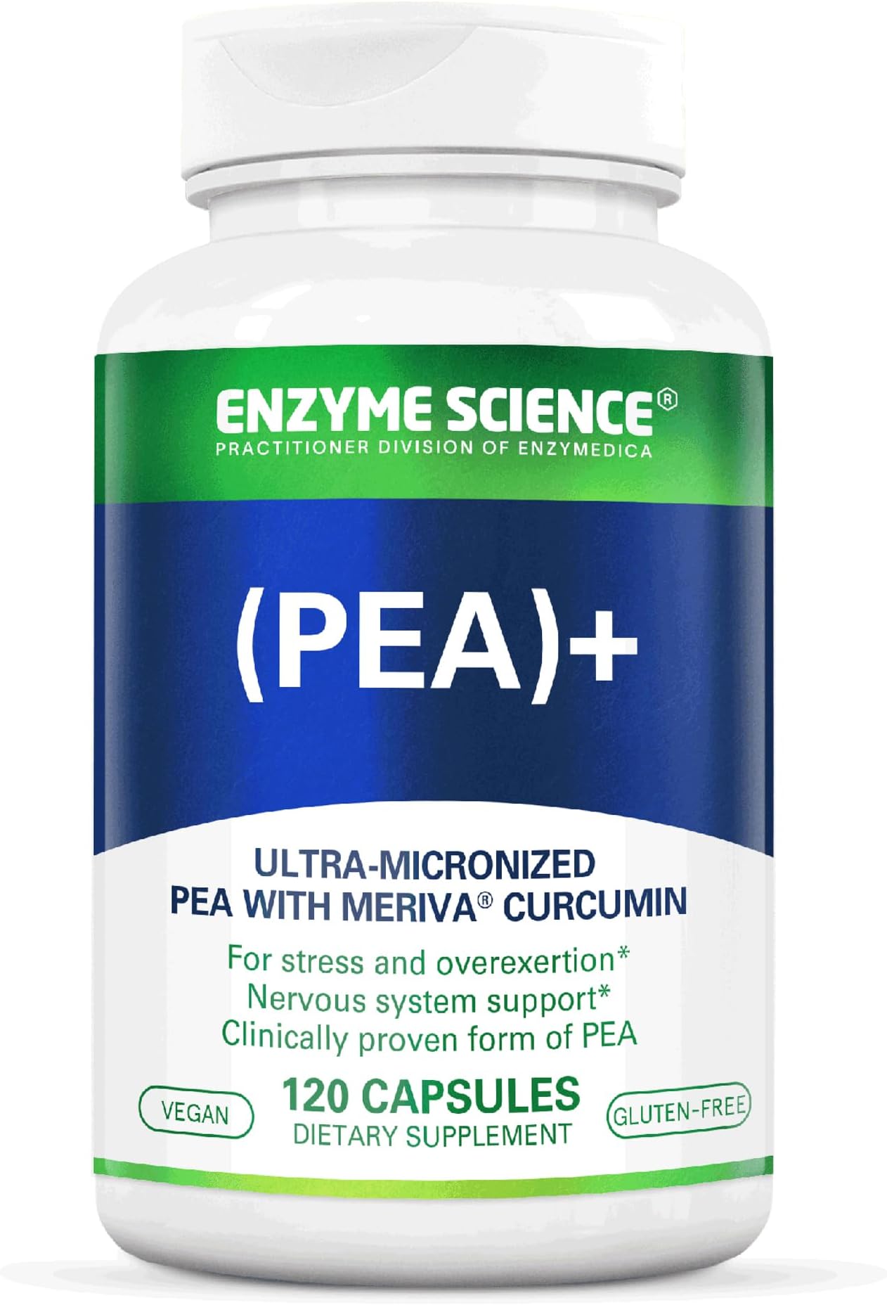 Pea + Turmeric Curcumin Supplement for Physiological Support Helps Support Nervous, Immune, & Muscular Systems - 120 Capsules