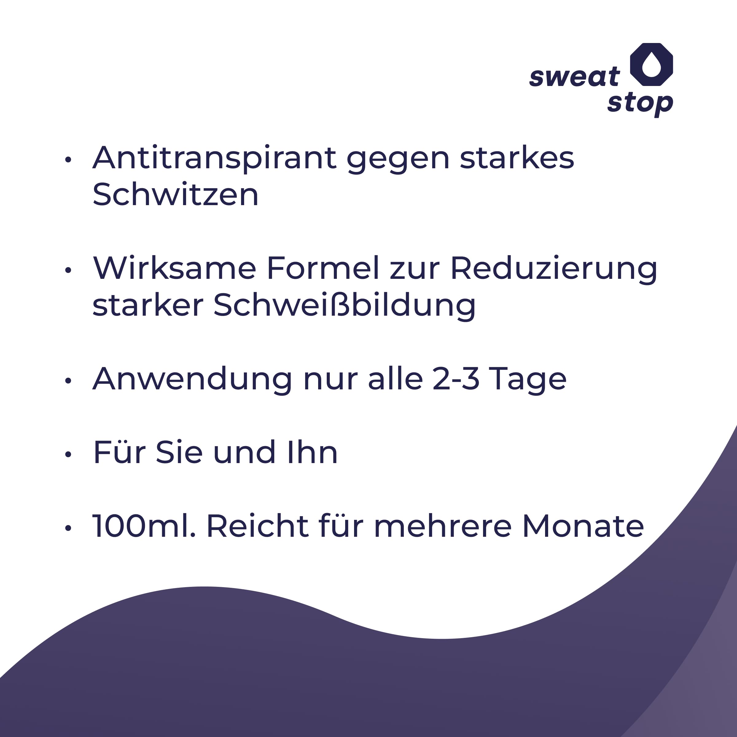SweatStop Aloe Vera FORTE Antitranspirant Rücken & Körper Comfort Spray 100ml gegen starkes Schwitzen & Schweiß - Antiperspirant Deo für Sie & Ihn