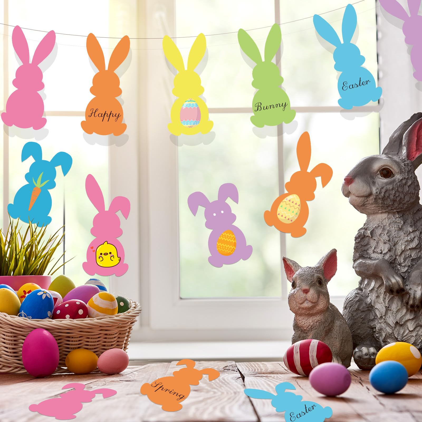 Snapklik.com : 108 Pcs Easter Bunny Cutouts Paper Bulletin Board ...
