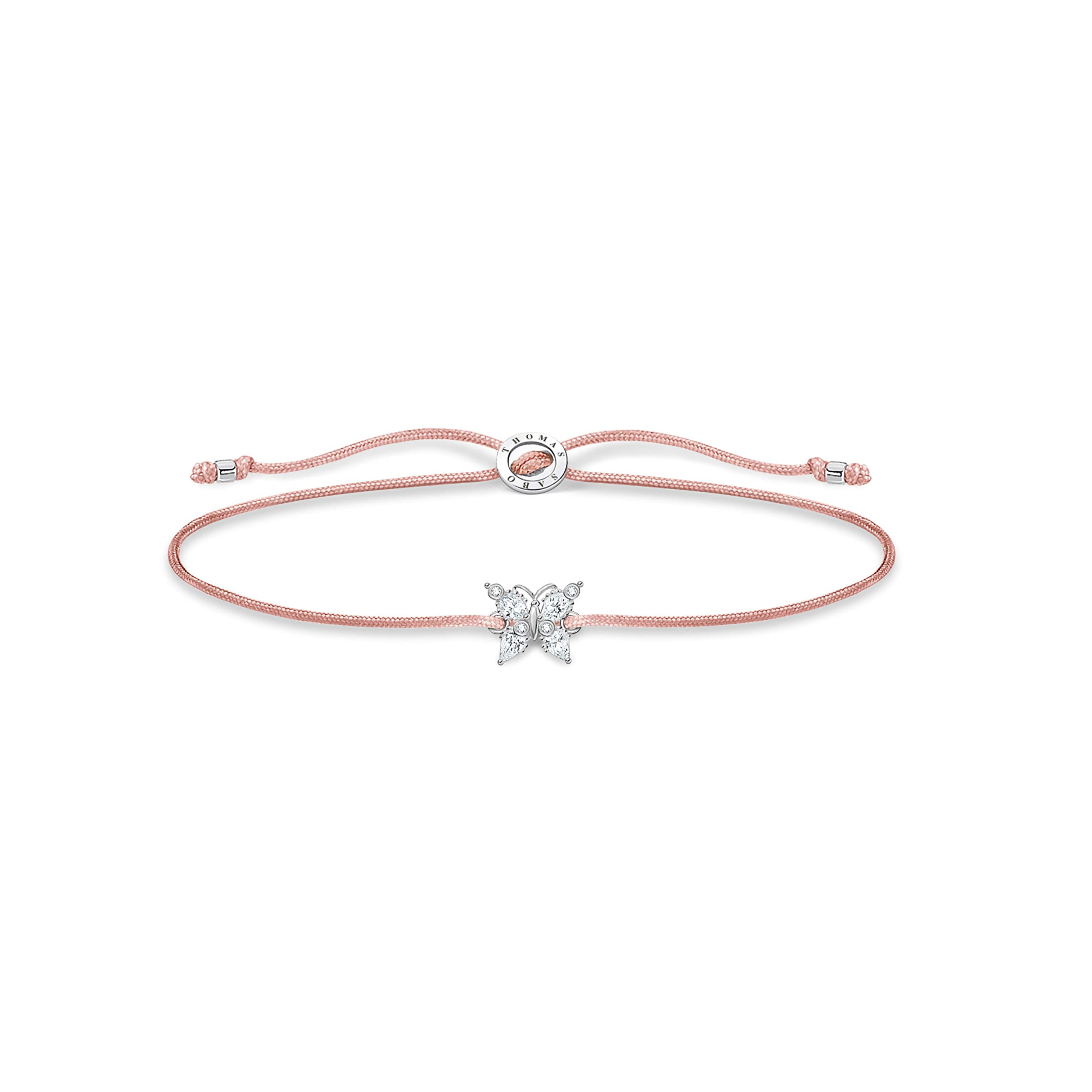 THOMAS SABO Damen Armband Little Secret Schmetterling weiße Steine 925 Sterlingsilber LS117-401-19-L20V