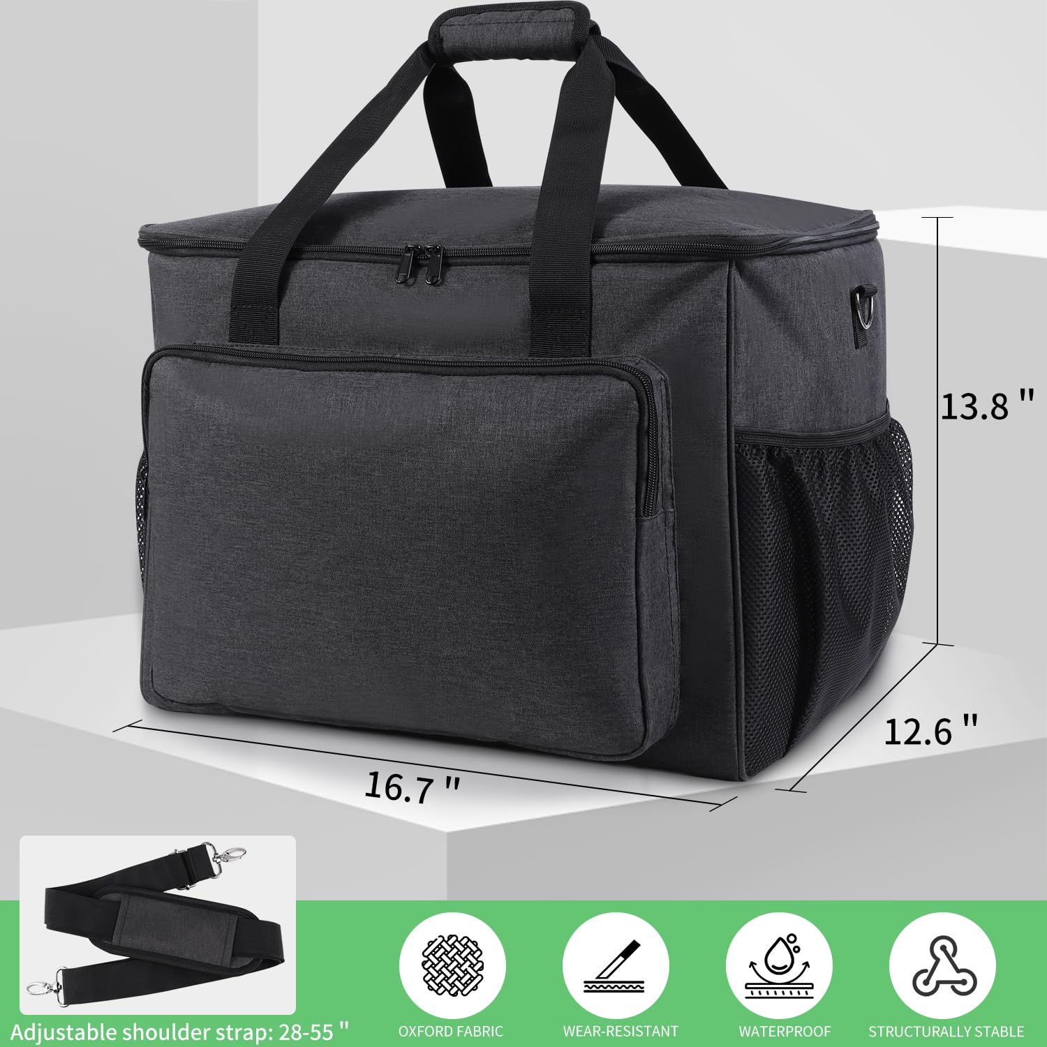 Custodia portaoggetti per volante e pedali da pavimento, organizer portatile per trasporto di pedali con tracolla, custodia per il trasporto del volante per PS5 PS4 PC