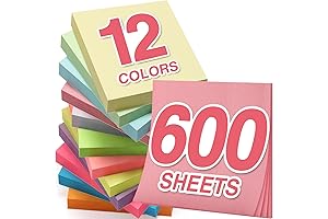 Sticky Notes Bulk Sticky Notes Pads, 600 Sheets, 3x3 Inches