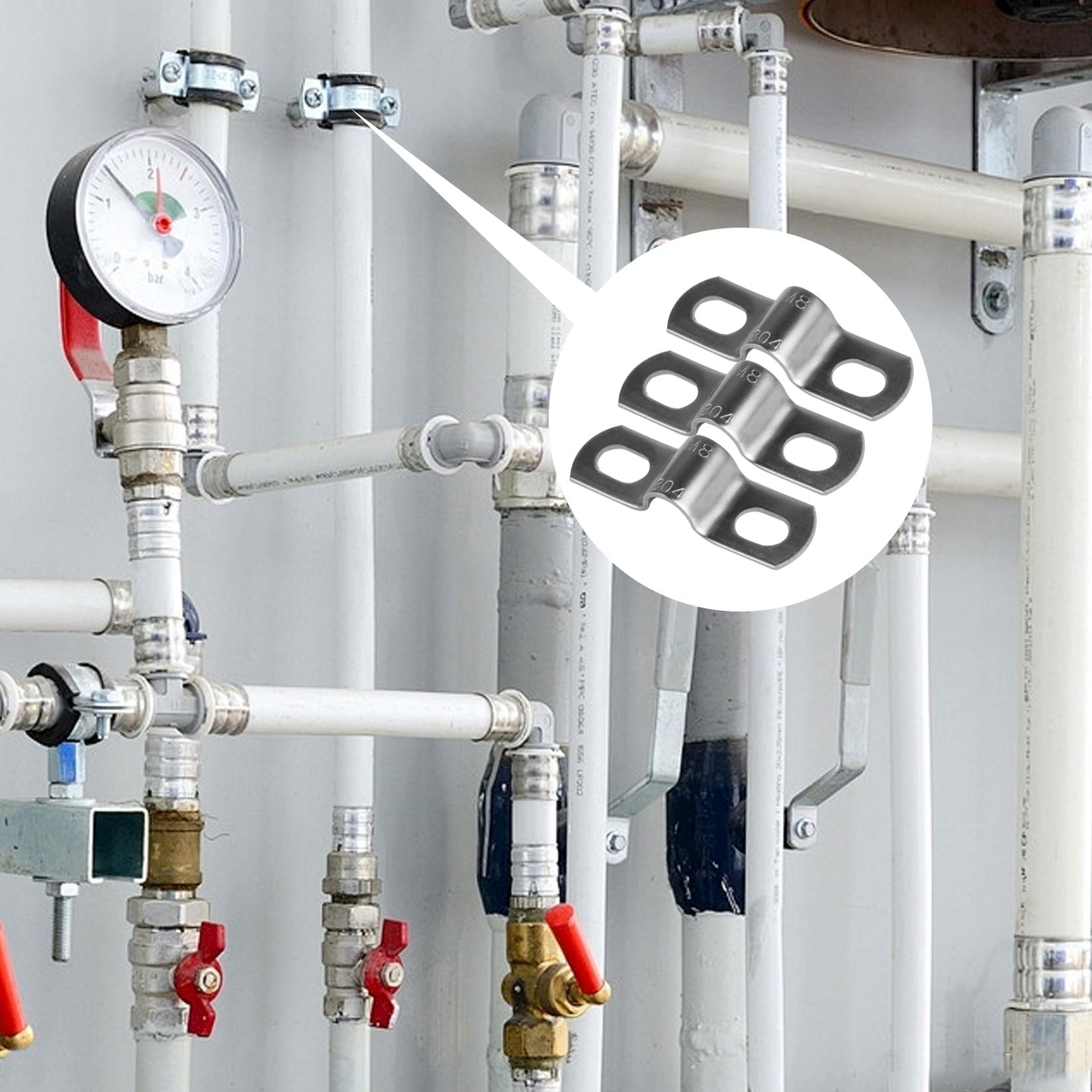 Colliers De Serrage En U Pour Tuyaux D'eau, 20 Pièces, 16/20/25/32 Mm, Clips Fixes Avec Vis (16 Mm