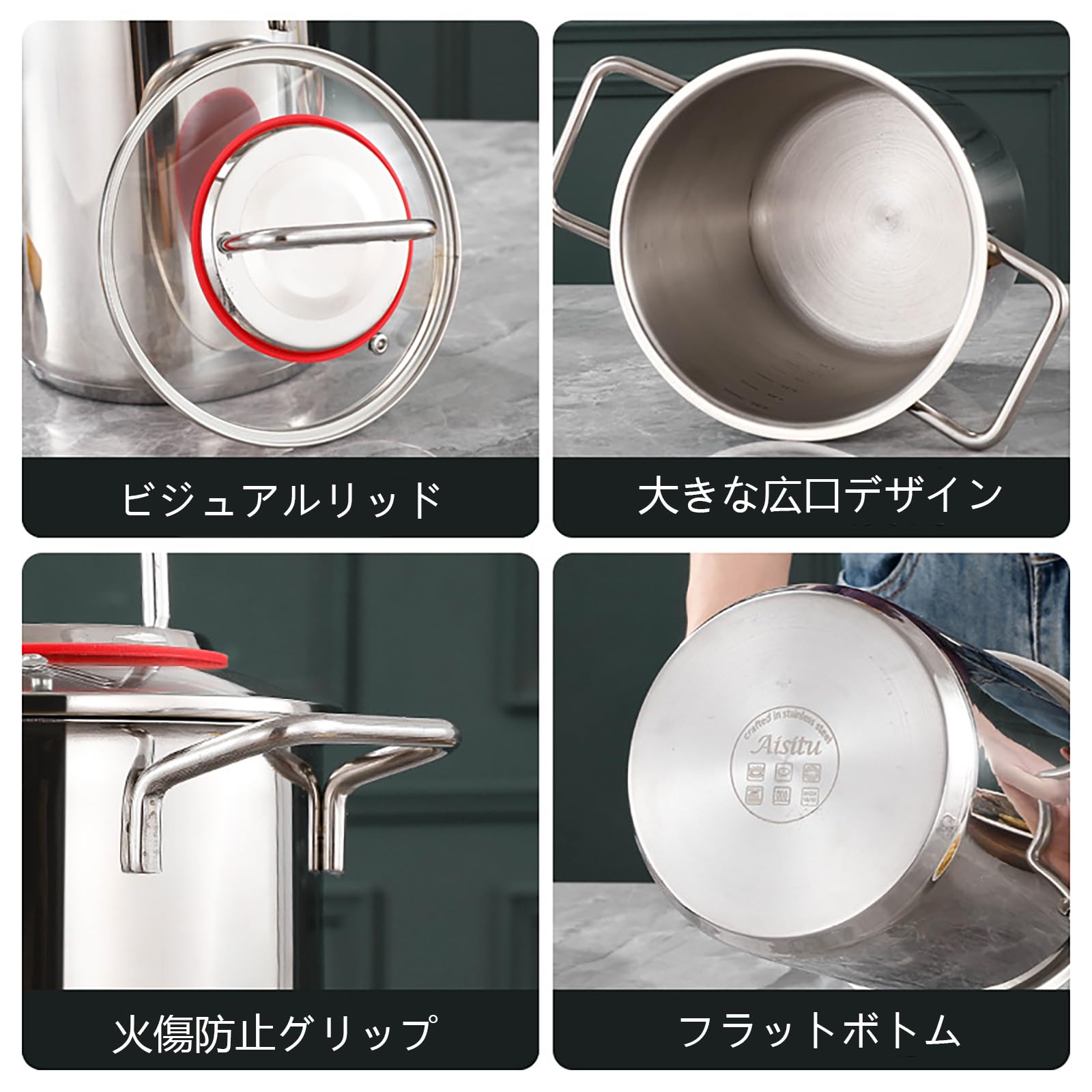 Amazon｜YOROXRG パスタ鍋 揚げ鍋 パスタポットステンレス構造