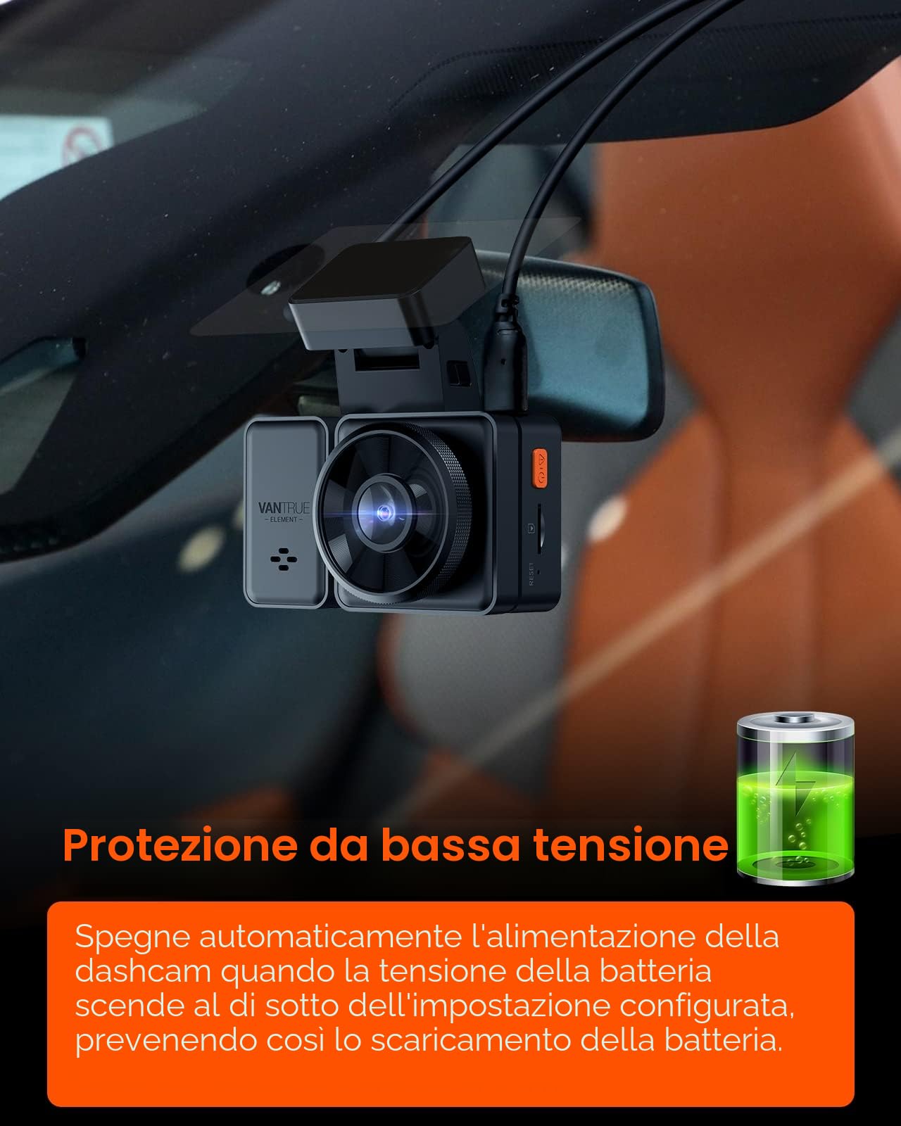 VANTRUE Kit di cavi USB C a 5 velocità, 3,5 mspostamento di tipo C, kit di cablaggio da 12V-24V a 5V per Dash Cam con portafusibili, protezione da bassa tensione per Dashcam E3/ N4/ N4 Pro/ N5/ N2S