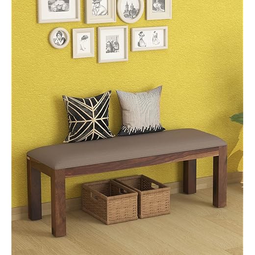 FLATU ART Solid Sheesham Wood Bench 2 Seater