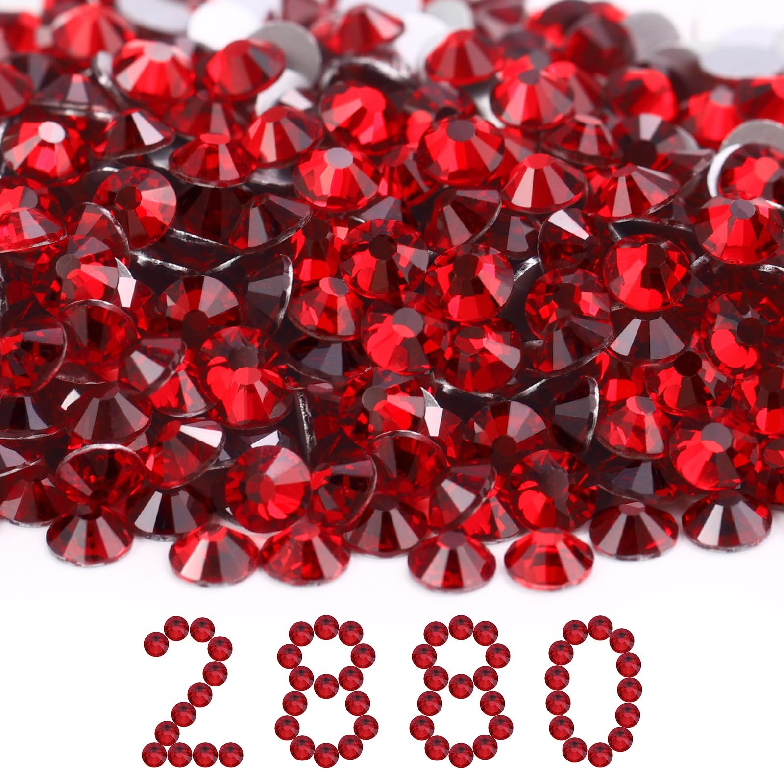 2880PCS Siam Flatback SS30 Rhinestones Bulk(6.3-6.5mm)