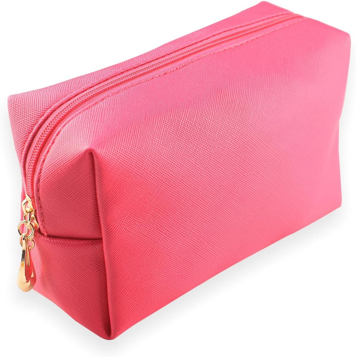 Small Makeup Bag Portable Cosmetic Bag for Women Makeup Pouch Waterproof Toiletry Bag for Travel (Rose Red, Normal) - Image 4