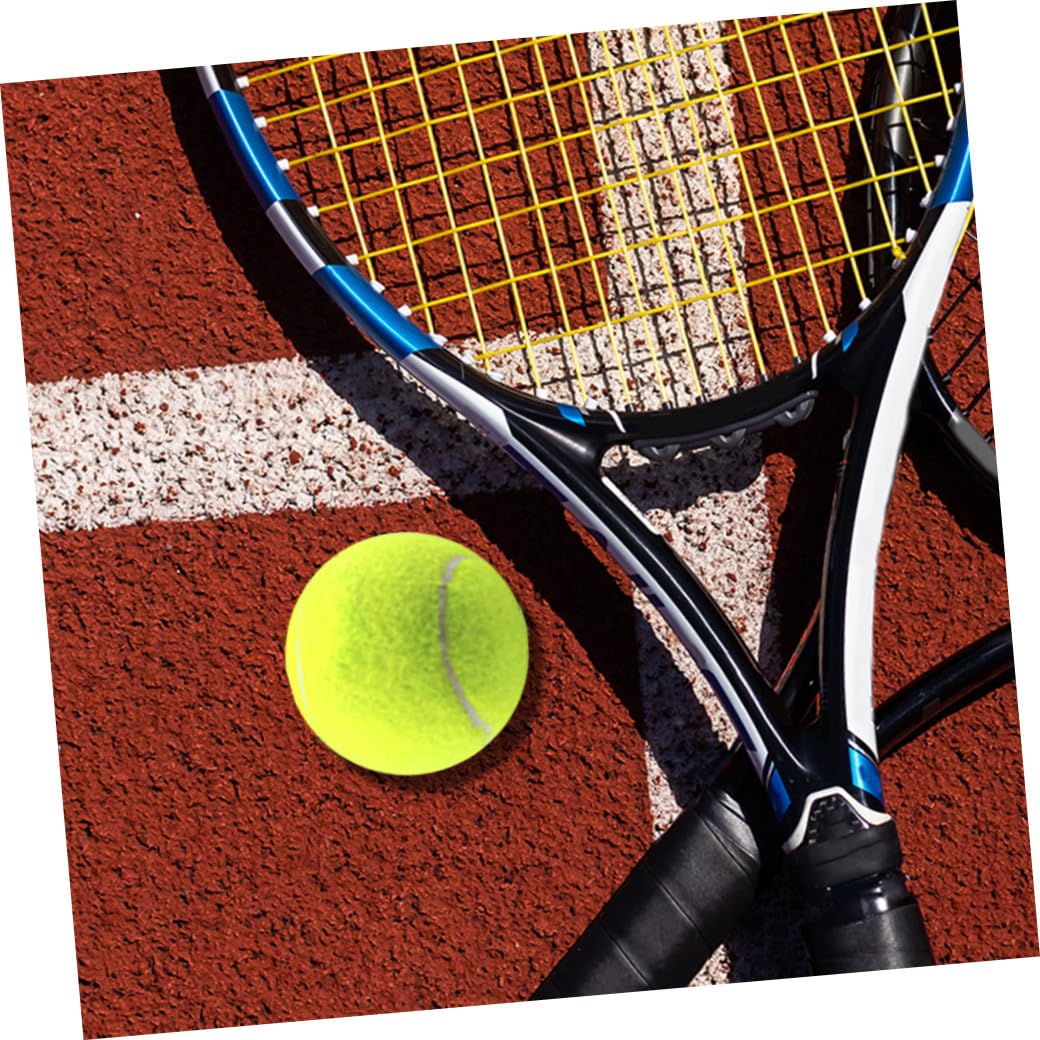 ibasenice 12 Stück Elastische Trainings Tennisbälle für Outdoor Sport Langlebige Tennisbälle mit Strapazierfähigem Filz für Kontrollierte Spielweise für Tennisplätze