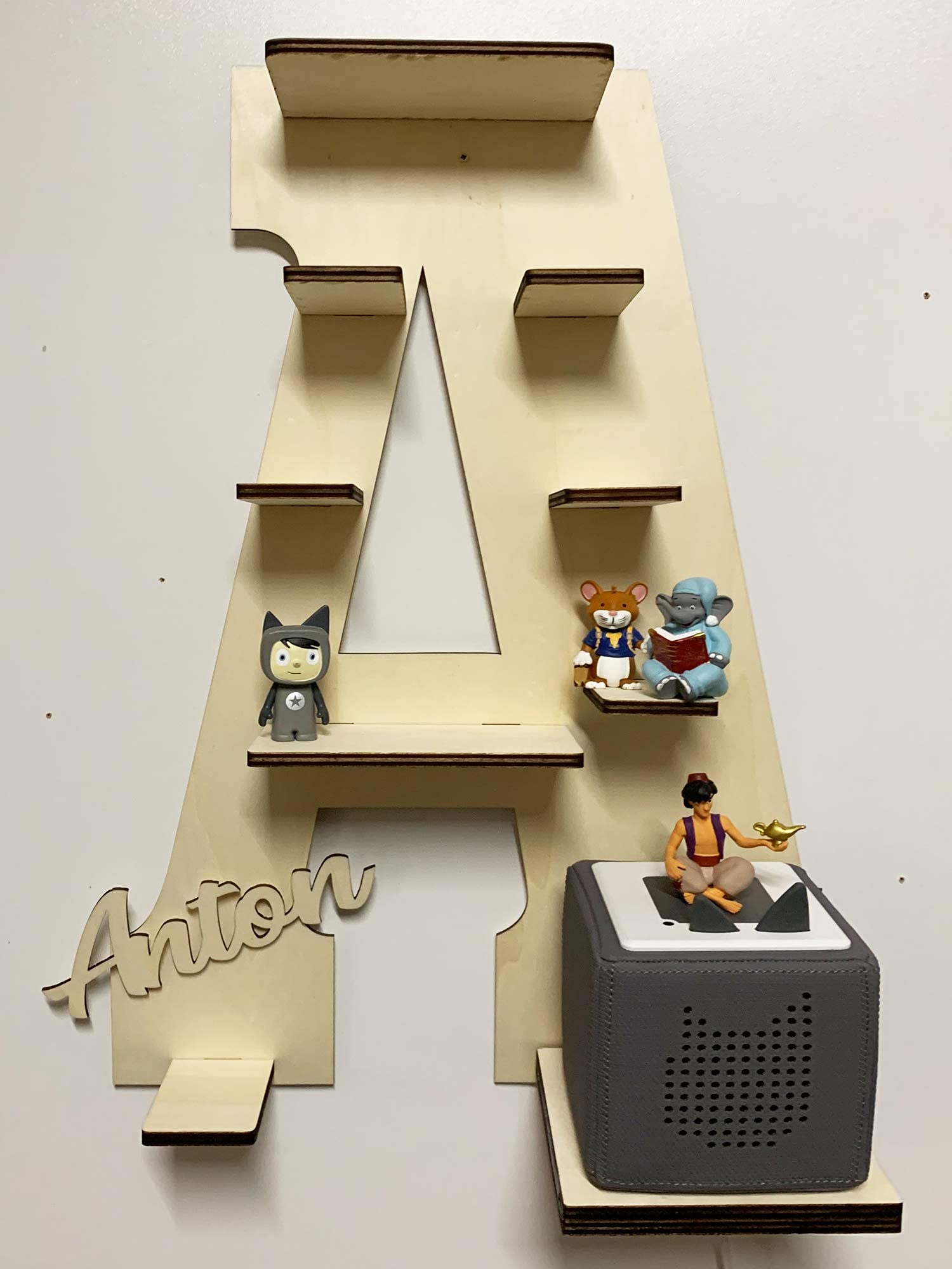 Letra A-Z para la caja de música, apta para caja de música, para niños, habitación de bebé, para pintar con nombre personalizado, regalo de cumpleaños para Pascua o Navidad (letra A)