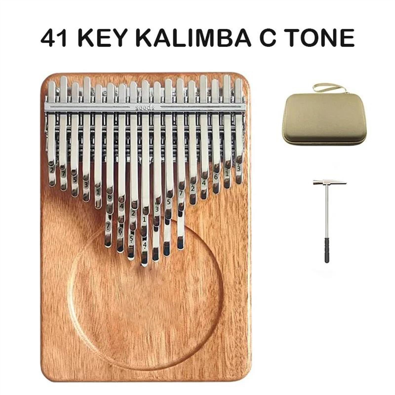 楽天市場】seeds カリンバ 41キー 軽量 親指ピアノ 初心者セット （3段