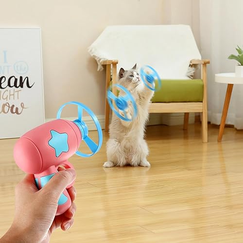 Miniatura 7 de 1 Unidades Divertido Gato Exterior Gatito Lanzador Pistas Gato Platillo Disco Lanzador Disparo Interior Gato Interactivo Juguete Juguete Volador