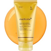 Medicube-Wickelmaske Kojics&auml;ure, Kurkuma, Vitamin C &uuml;ber Nacht abziehbare Gesichtsmaske | Aufhellen & amp; Abwehrt gegen Hautstress f&uuml;r einen klaren, leuchtenden Teint | Koreanische Hautpflege, 2,53 fl.oz