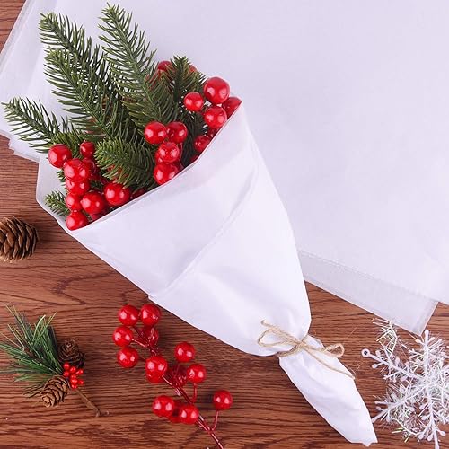 Miniatura 5 de MIAHART 60 hojas de papel de seda de Navidad de 19.7 x 13.8 in, papel de regalo blanco para bricolaje y manualidades, bolsas de regalo decorativas