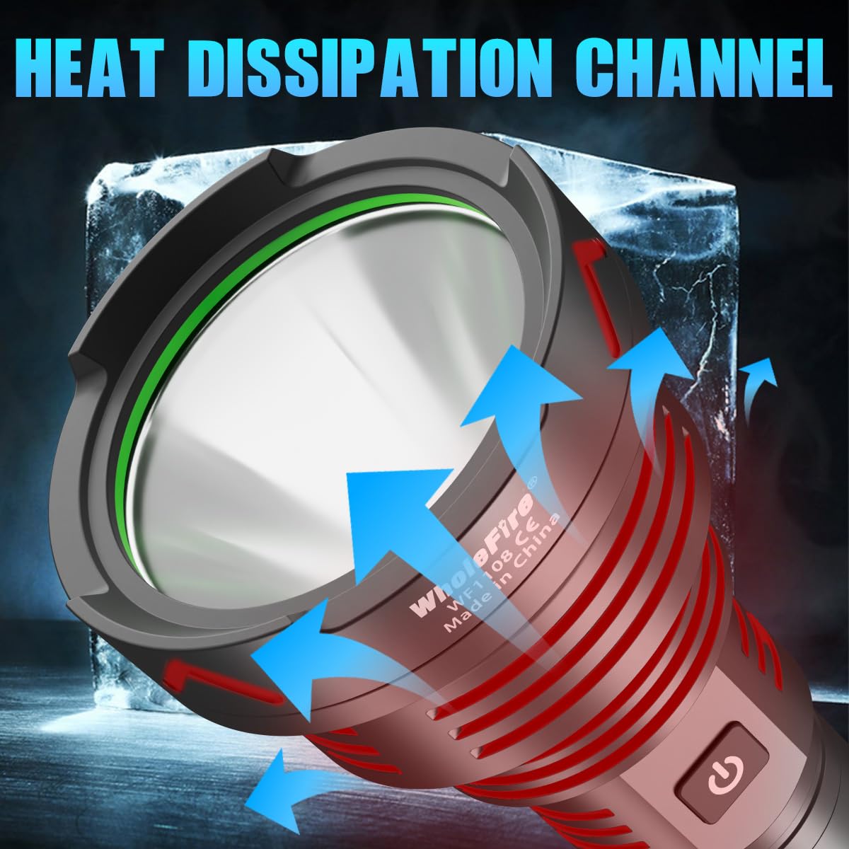 LED Taschenlampe Extrem Hell 100000 Lumens, XHP90 USB Aufladbar