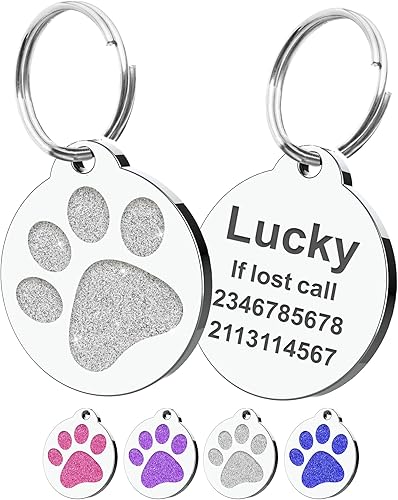 Miniatura 19 de Etiquetas para perros personalizadas para mascotas, etiquetas de nombre para perro, etiqueta para perro personalizada grabada con cualquier nombre y