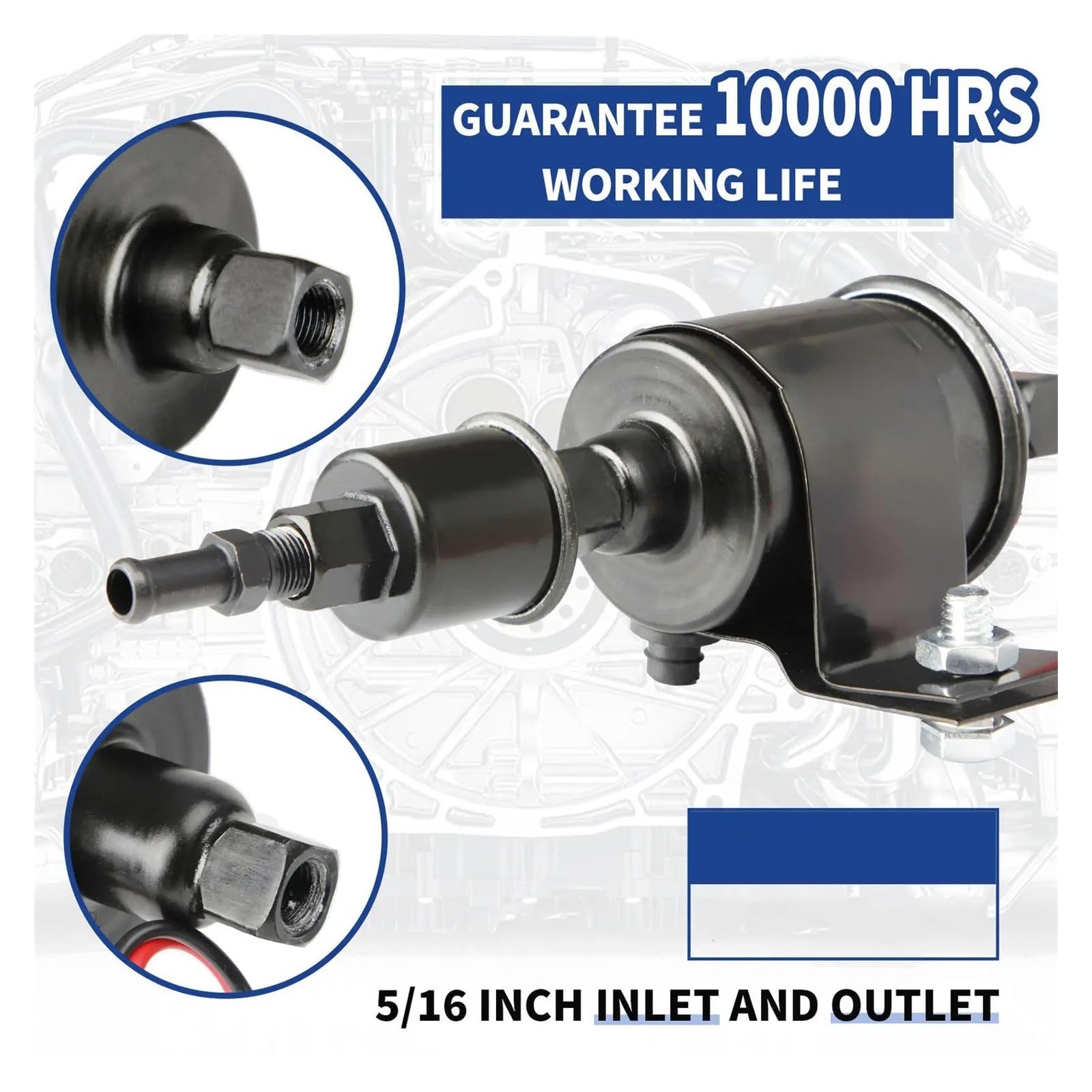 Elektrische Inline Kraftstoffpumpe Für Buick 12V Elektrische Kraftstoffpumpe Niederdruck 5-9PSI Benzin Diesel Für Holley Universal