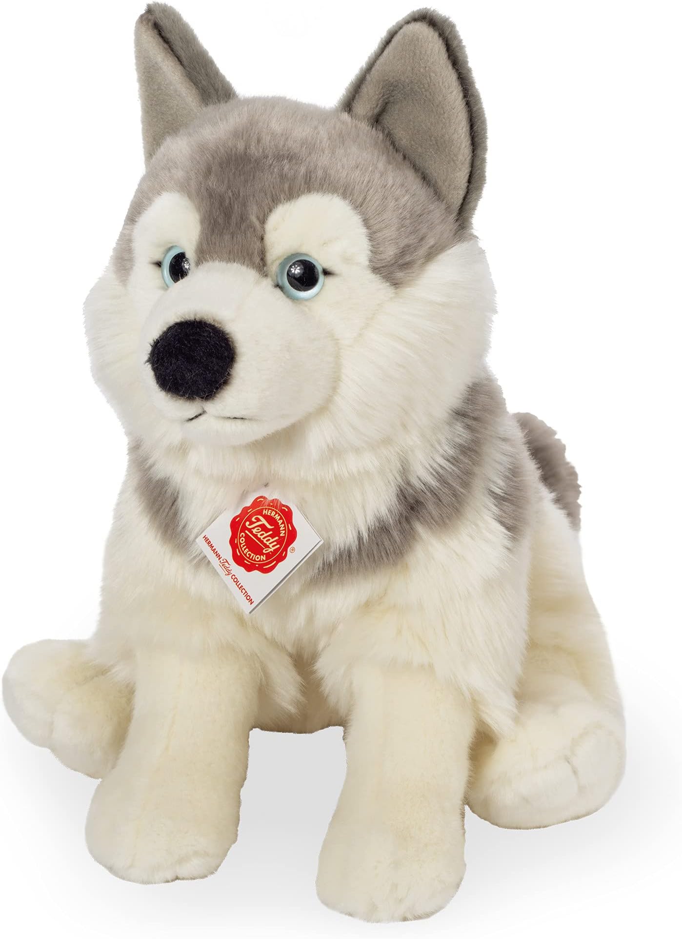 Teddy Hermann 92729 Dog Husky 11,4"/29 cm, Soft Toy, Plush Toy