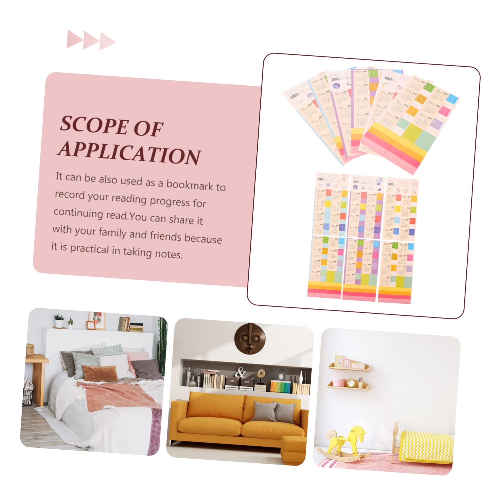 SEWACC 60sätze Kalender Aufkleber Für Notizbücher Index Tabs Für Monatsplanung Bunte Notepad-sticker Für Schüler Und Lehrer Für Büroorganisation