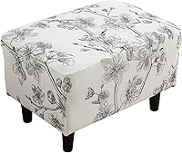 Vista 30 de Eco-Ancheng Funda elástica para silla, funda otomana rectangular de almacenamiento, funda otomana para reposapiés, fundas otomanas para taburete