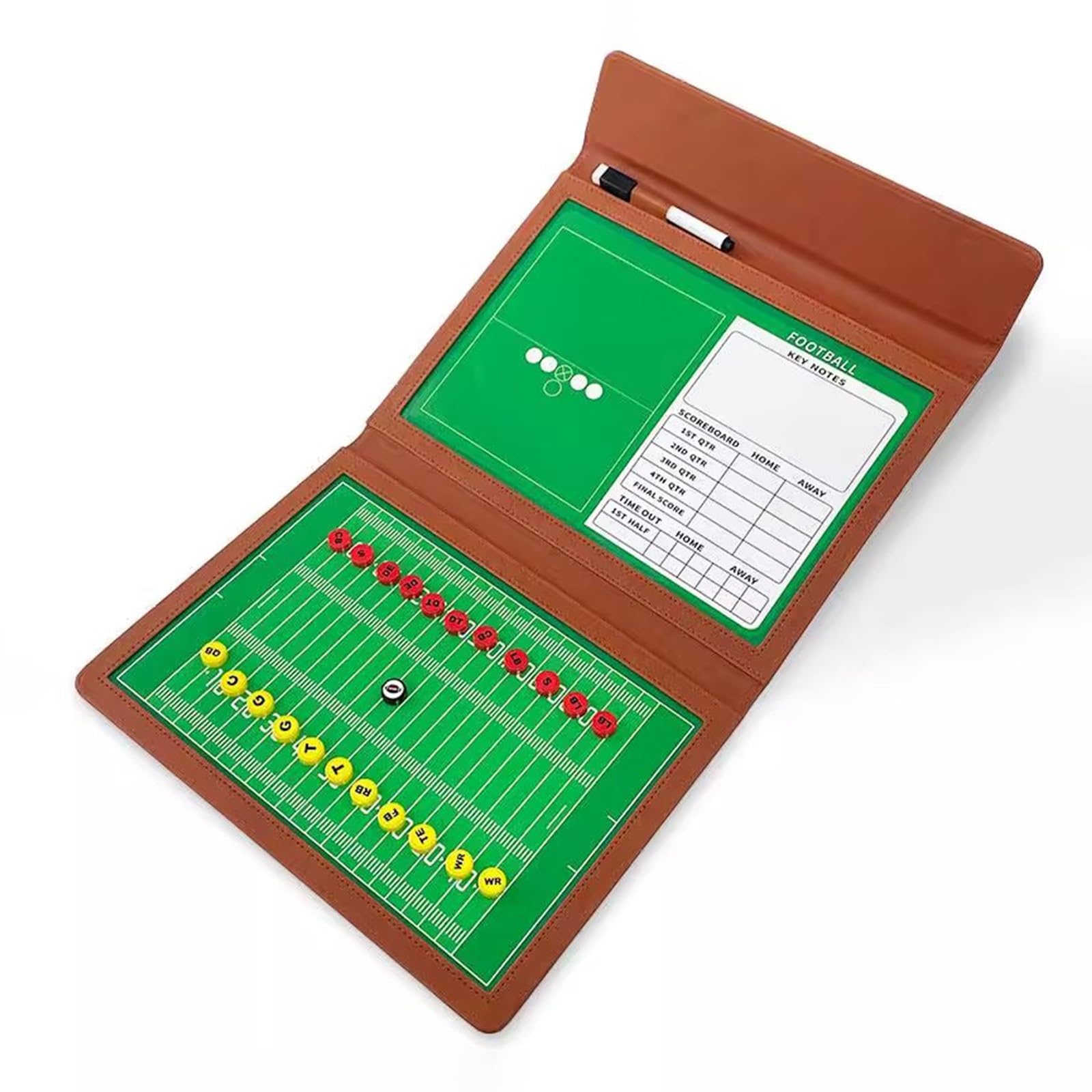 Lavagna Tattica Calcio, Lavagna Magnetica per Allenatori,Tavola da Tattica,Due Lati,Cartellina Allenatore,Cartellina Tattica Pieghevole, per La Competizione, L'allenamento