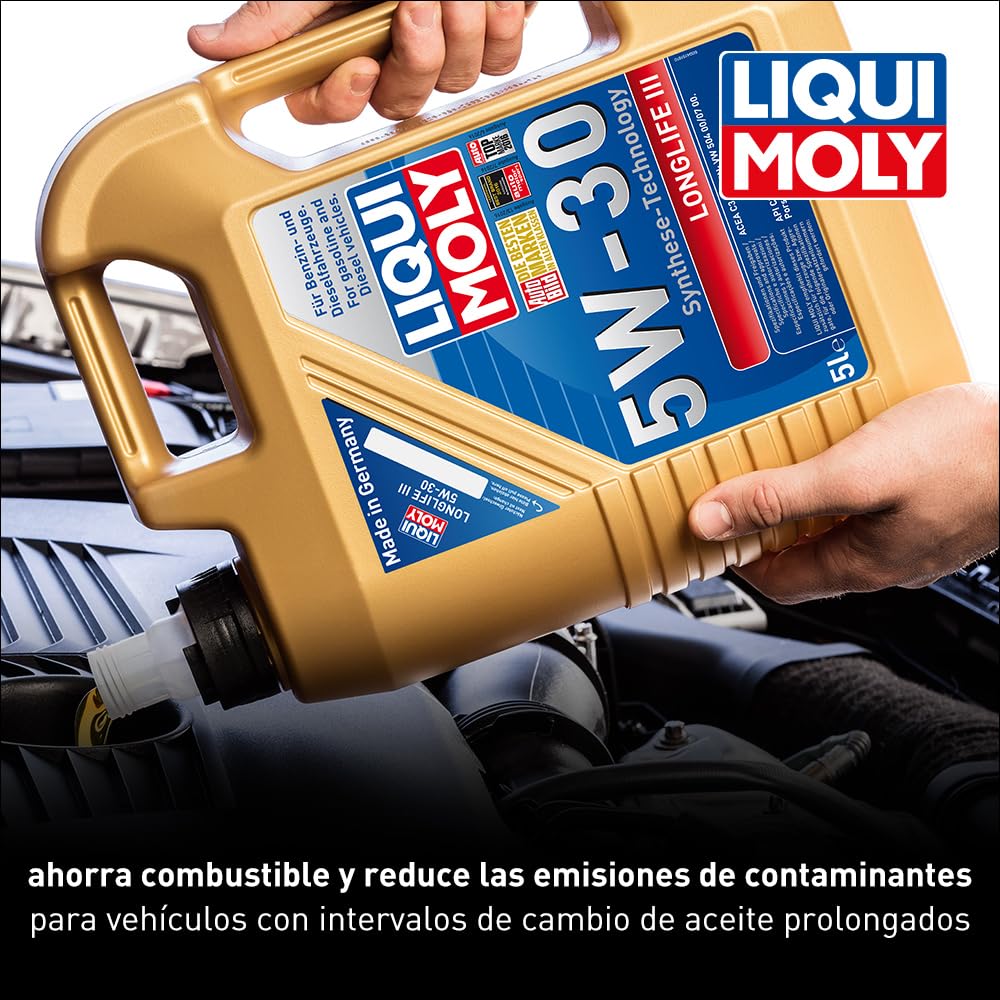 LIQUI MOLY Longlife III 5W-30 | 5 L | Tecnología de síntesis Aceite de motor | 20822