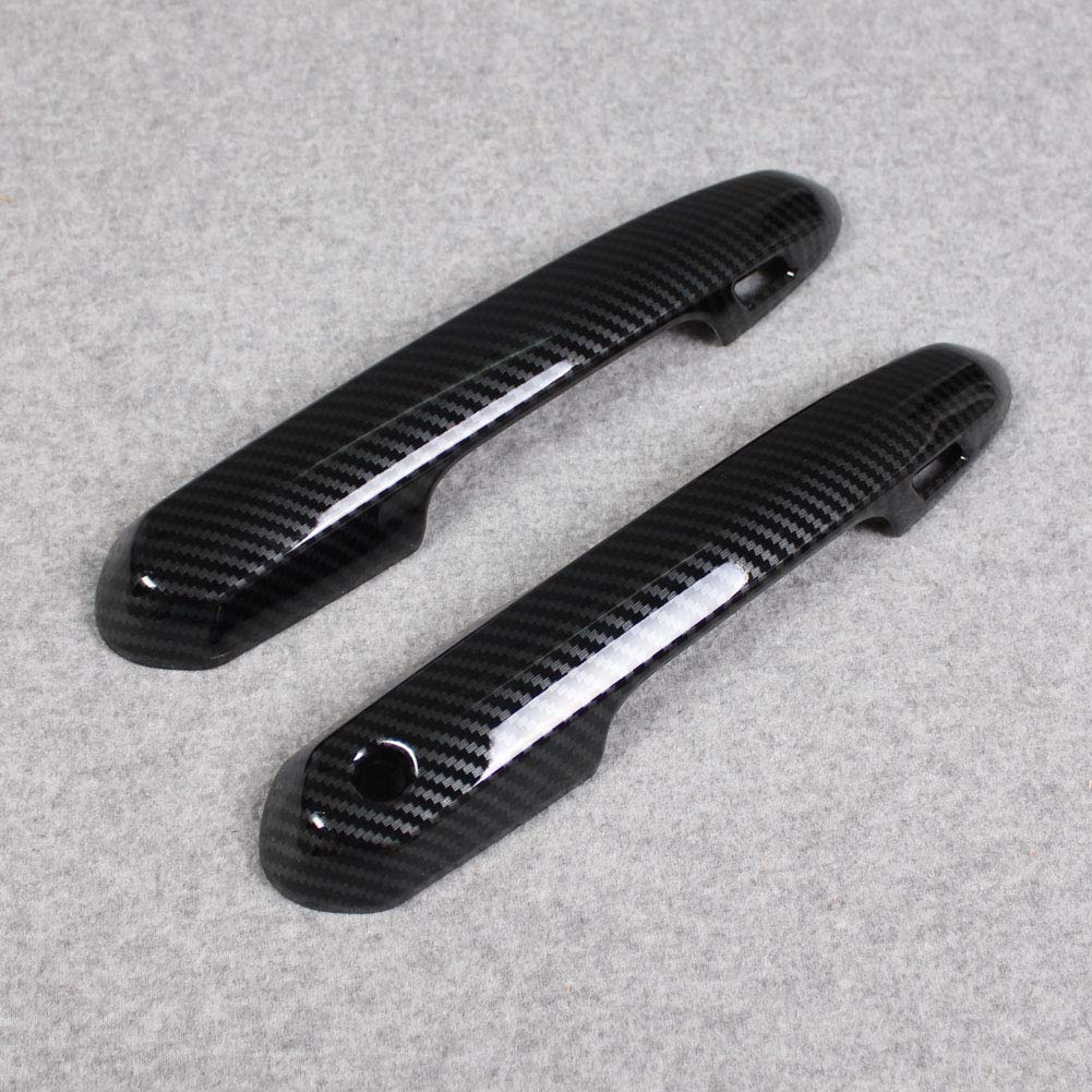 Luyhok Garniture De Poignée De Porte Latérale De Voiture Pour Toyota Crown 2023 2024 - Accessoires Extérieurs En Fibre De Carbone Noire (carbone