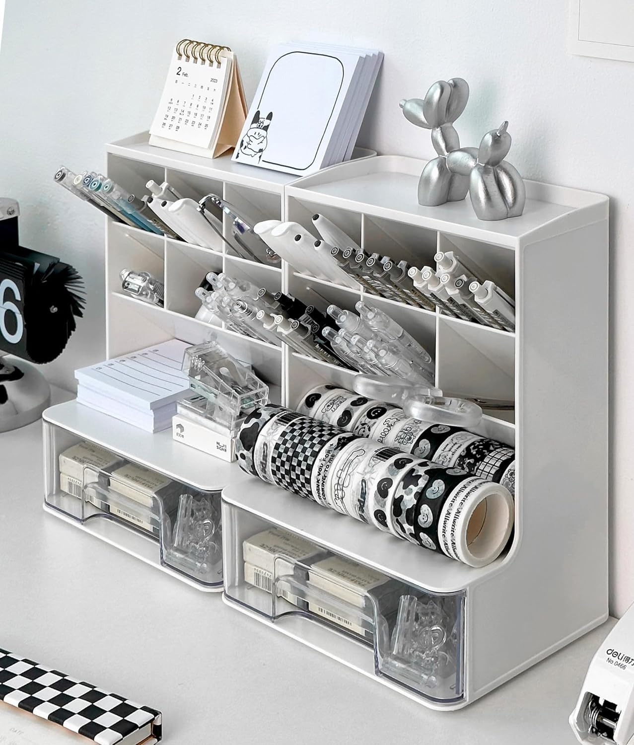 Schminktisch Organizer Make Make-up-Organizer, Kunststoff-Kosmetik-Organizer Für Waschtisch, Arbeitsplatte, Badezimmer, Zimmer, Make-up-Pinselhalter, Organizer Kosmetik Organizer Badezimmer(2pcs)