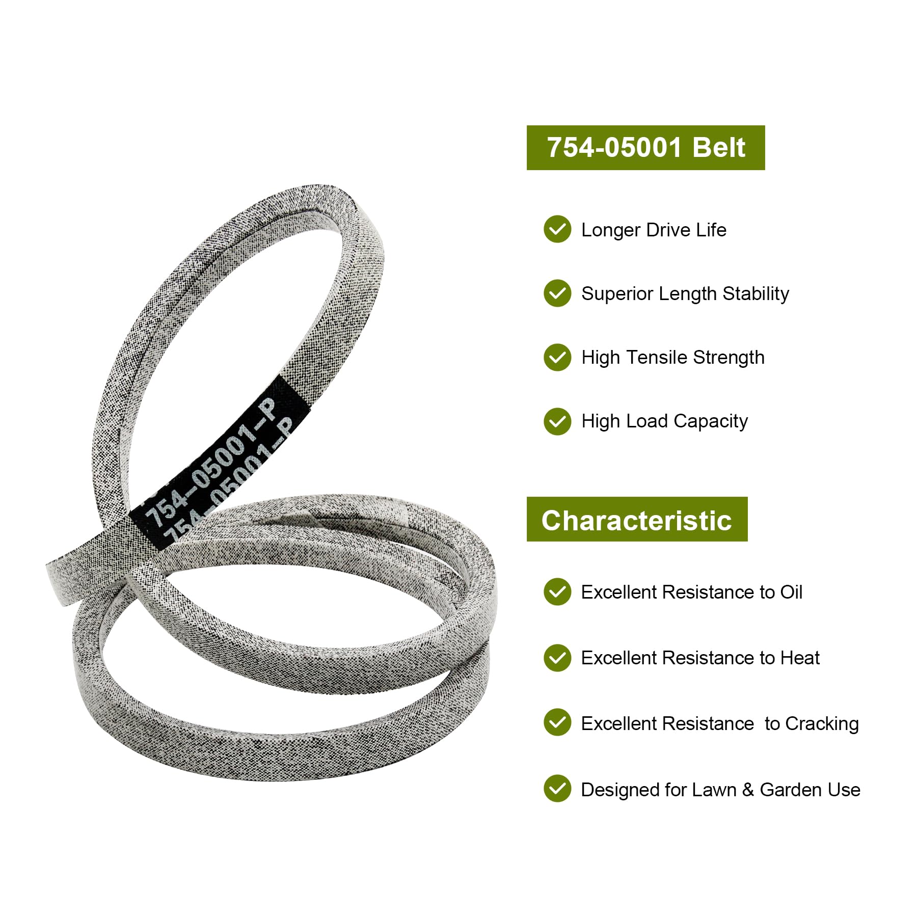 954-05001 754-05001 Lawn Mower Deck Belts 1/2 x 43.5