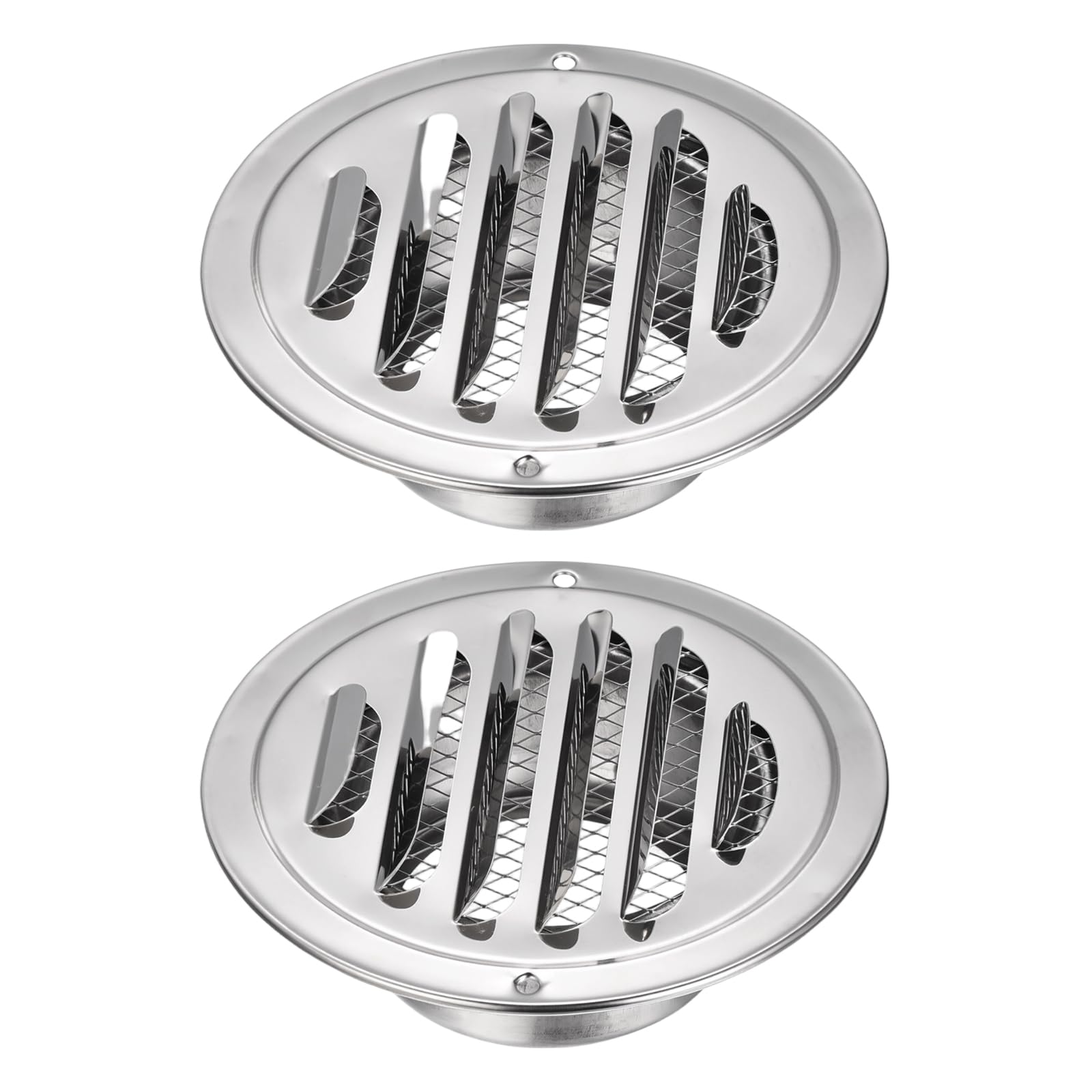 Grille d'aération ronde pour salle de bain et grenier HARFINGTON en inox 76mm