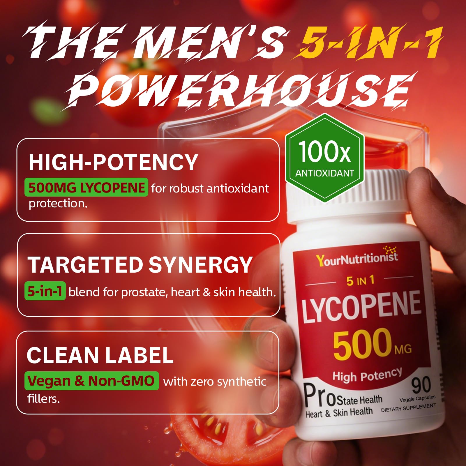 5-in-1 Lycopene Supplement 500mg Prostate Support for Men — Amazon image 2