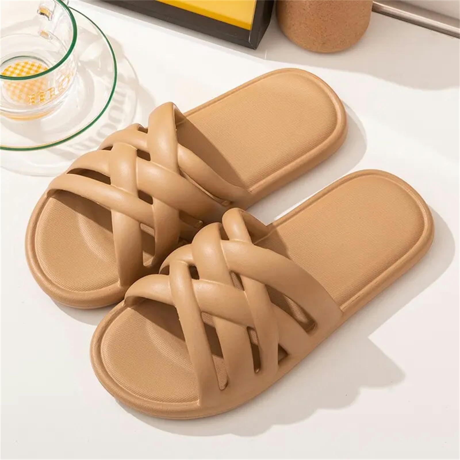 Chancletas Mujeres Zapatillas De Baño Sin Deslizamiento De Toboganes Para Toboganes Para Toboganes Para La Piscina De Verano En Relieve