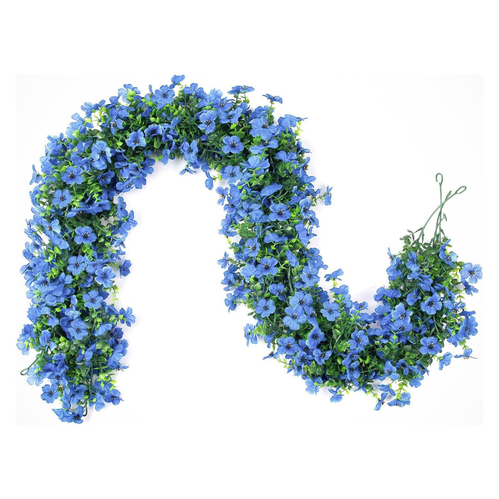 PANGBOER Simulation Leaves Flower Plant 1.8Meter Artificial Plant Hanging Decoration for Easter Christmas Wedding Realistic Faux Flower Wall Deck