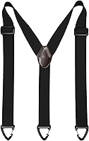 ZEAIFROOG 1.5" Y-Back Belt Loop Suspenders with 3 Strong Plastic Hooks - Unisex Hidden Under Clothing for Men Women Work Outdoors Formal