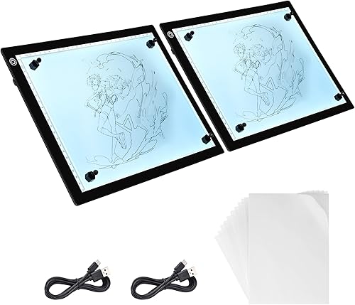 Miniatura 23 de Yescom Almohadilla de luz portátil A2 de 25 x 19 pulgadas, caja de luz LED para trazar pintura de diamantes, tablero de dibujo, tablero de dibujo
