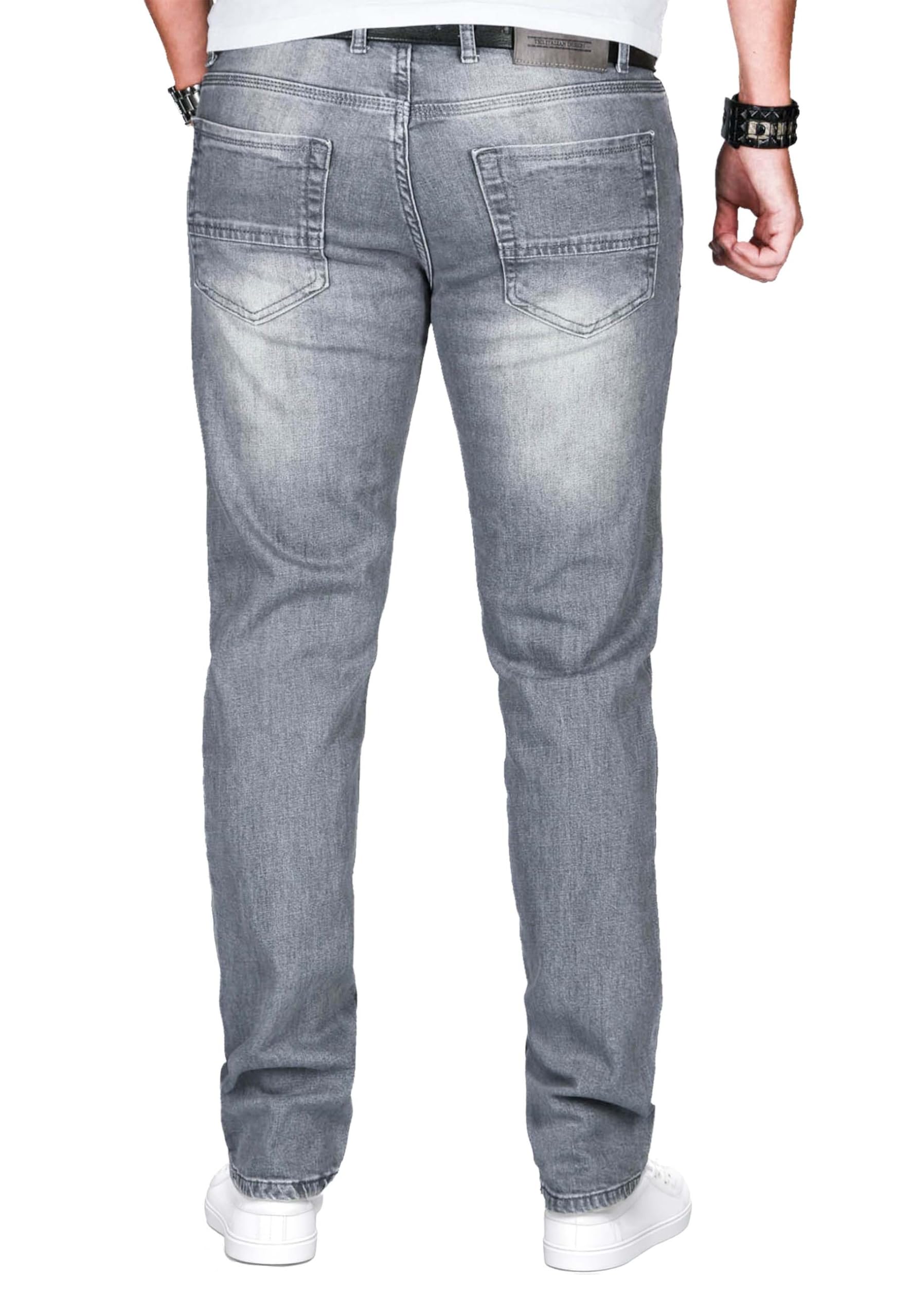 ALESSANDRO SALVARINI Męskie dżinsy Slim Fit Denim Stretch Jeans spodnie jeansowe