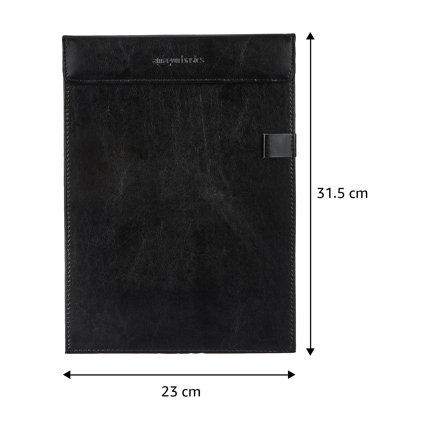 Amazon Basics Writing Pad for Exam | PU Leather Exam Board with Pen Holder Loop | Durable | for Office, School | A4, Black 4