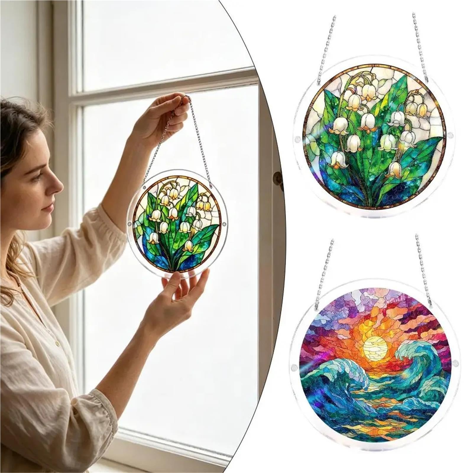 Puzzle acrilico Suncatcher da appendere alla finestra