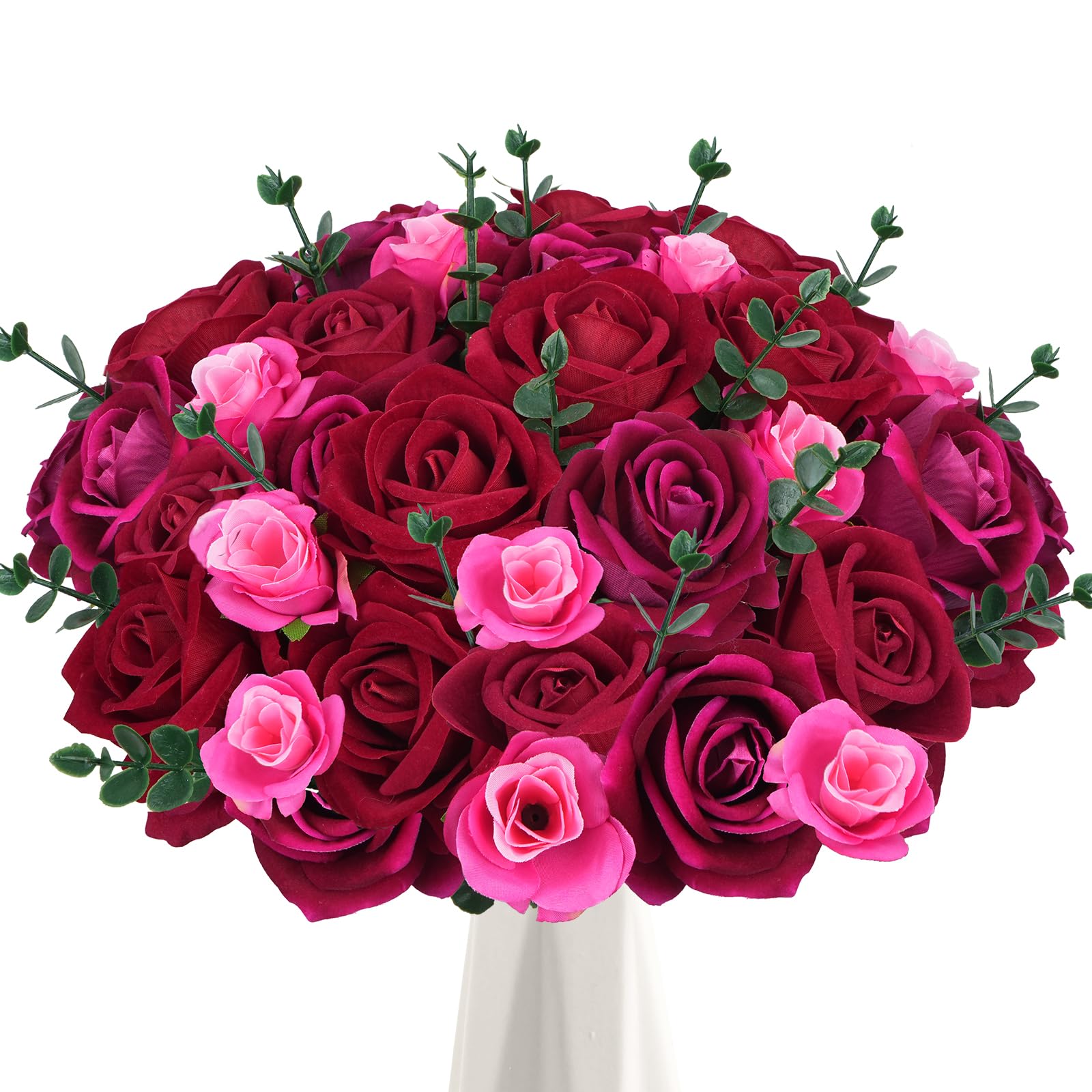 2 Pezzi di Fiori di Rosa Artificiali, Bouquet di Rose di Simulazione, Fiori di Seta Finti per Bouquet di Nozze Fai da Te Centrotavola per Torte Composizioni per Addio Al Nubilato Decorazioni