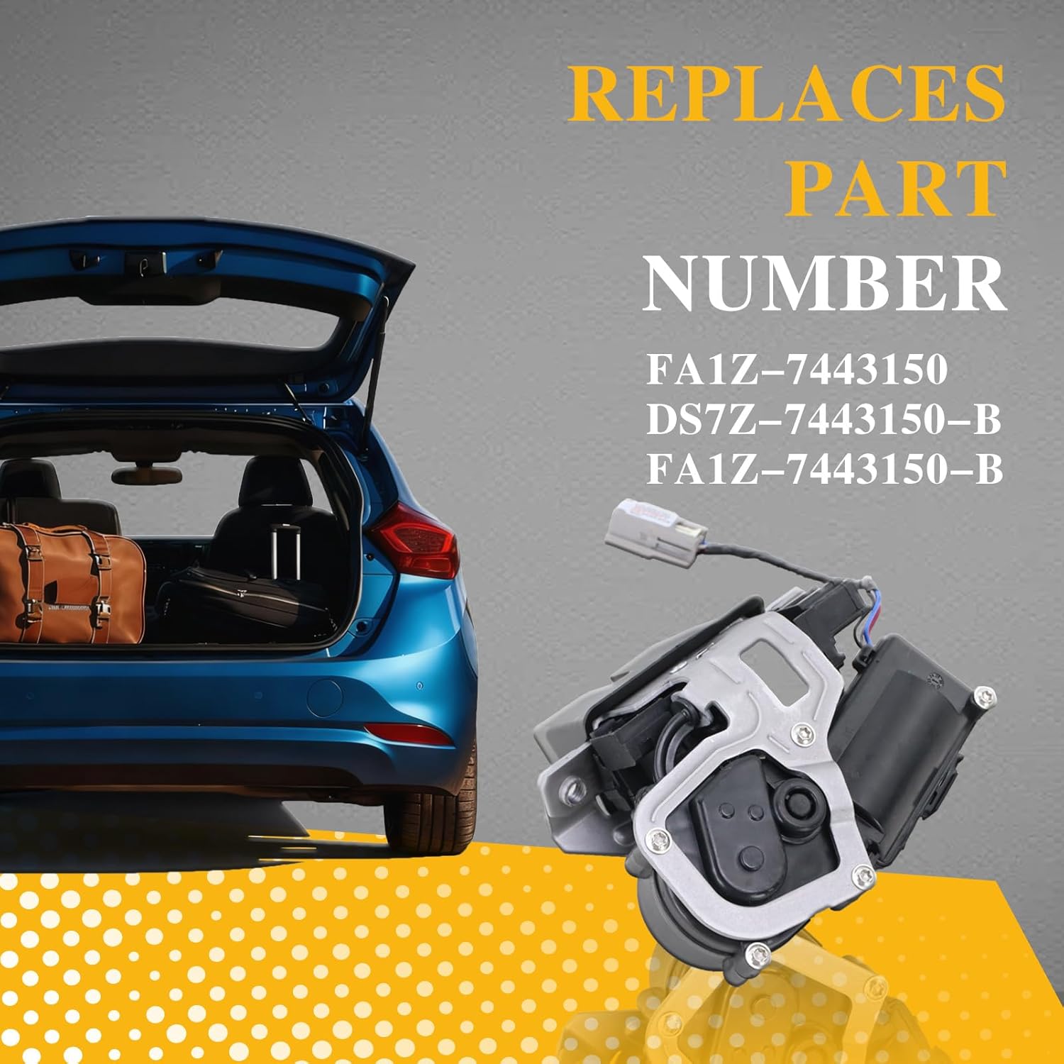 Rear Trunk Latch, Tailgate Liftgate Lock Actuator Compatible with 2015-2021 Ford Escape Edge Lincoin Navigator MKX Replacement FA1Z-7443150 DS7Z-7443150-B FA1Z-7443150-B