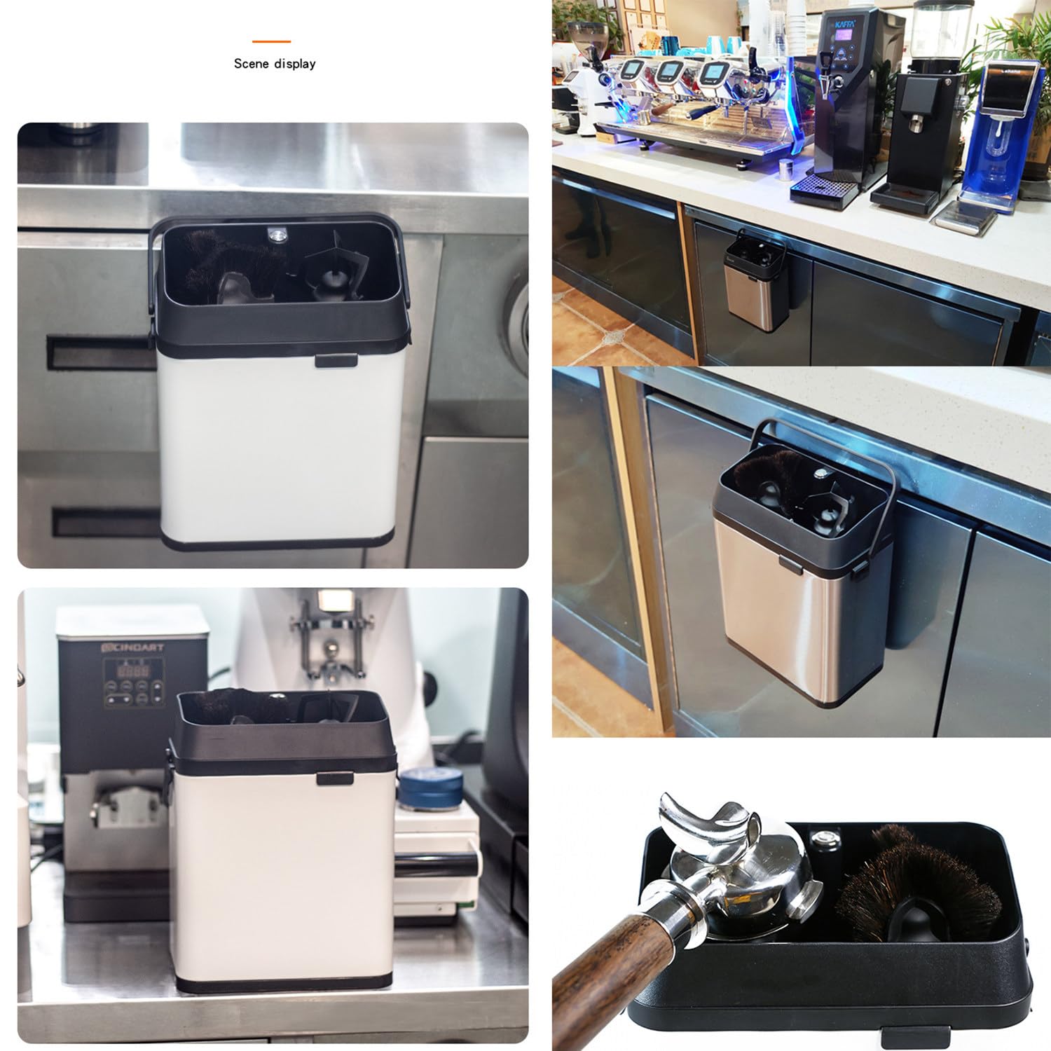 Máquina de Limpieza de portafiltros de 58 mm, Limpiador automático de portafiltros de café para Uso Comercial, 150 W/300 RPM, limpie su Cesta de café de Manera eficiente, rápida y Sencilla