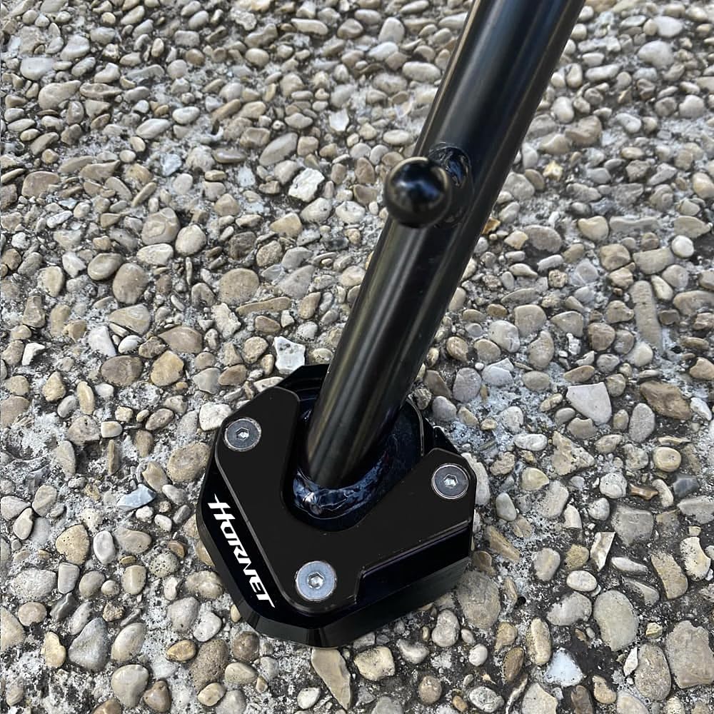 Plaque de support latérale Extension de béquille latérale Accessoire de moto pour CB500 HORNET 500 CB750 CB1000 CB Hornet 1000 SP 2024 2025 2026 Hornet 600 900 CB600F CB 900F 2002-2013 (Rouge)