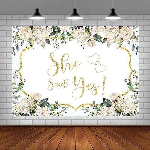 Miniatura 4 de ABLIN Telón de fondo de 8 x 6 pies con diseño floral rosa para despedida de soltera, despedida de soltera, decoración de fiesta de compromiso,