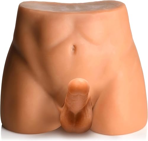 Miniatura 5 de CURVE TOYS Masturbador masculino Jock con consolador de empuje para hombres, mujeres y parejas. Suave y elástico, tacto real, textura premium, túnel