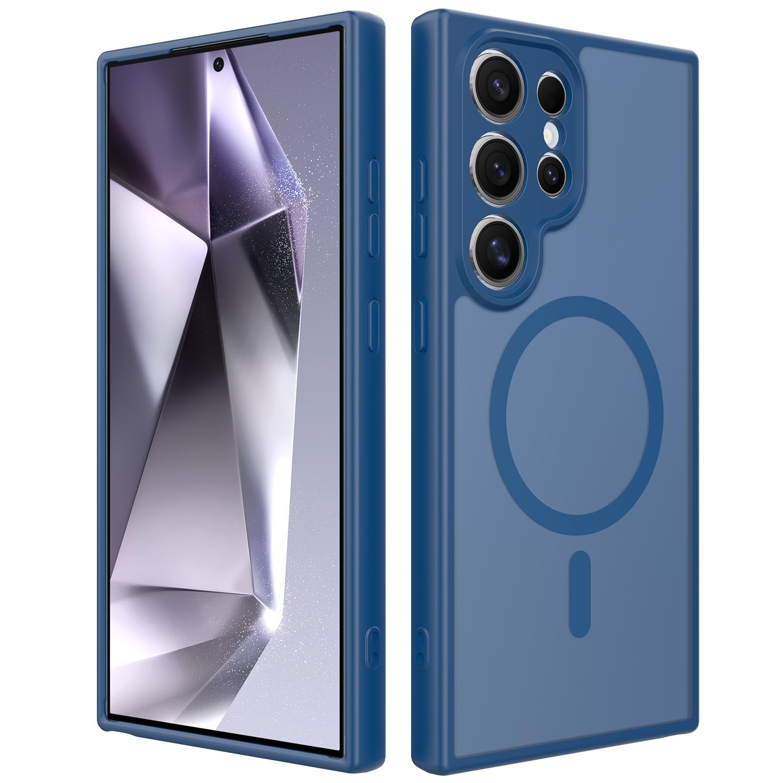 Coque magnétique Samsung S24 Plus en silicone rigide de qualité supérieure bleu - 5