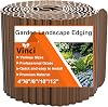Vinci Garden Landscape Edging Border, 6 Inch x 40 FT Corrugated Sturdy Metal Easy Installation Safe Hemmed Lawn Garden Border Edges for DIY Flower Beds, Pathways and Patio Design Brown