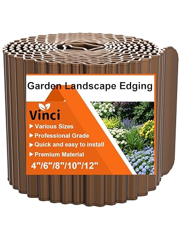Vinci Garden Landscape Edging Border, 10 Inch x 20 FT