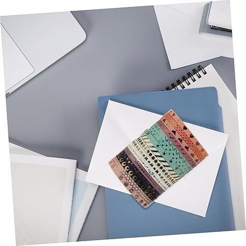 Miniatura 3 de LALAFINA 48 rollos de cinta de papel y estampado en caliente ultrafina de 0.118 pulgadas (0.118 in) con marco de fotos LED a mano, cinta decorativa